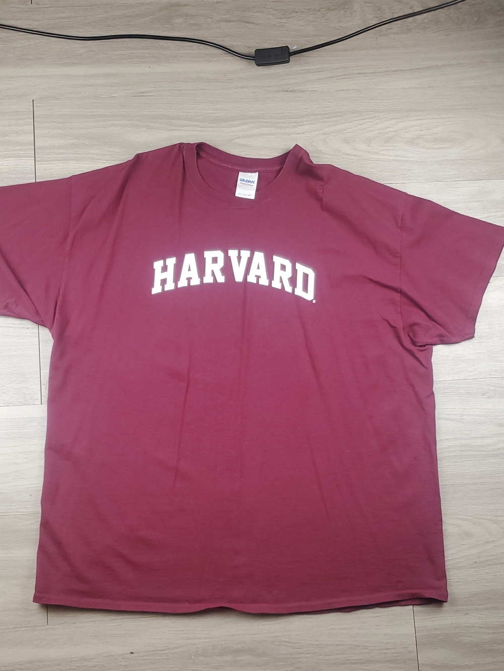 Harvard University T-Shirt 2XL Maroon Gildan Heavy Cotton Graphic Tee